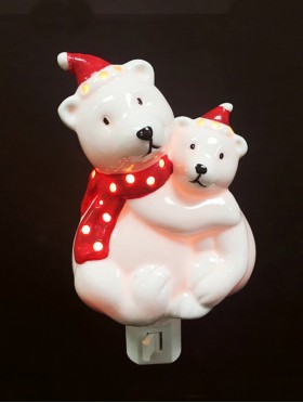 Porcelain Bear Night Light with Gift Box 